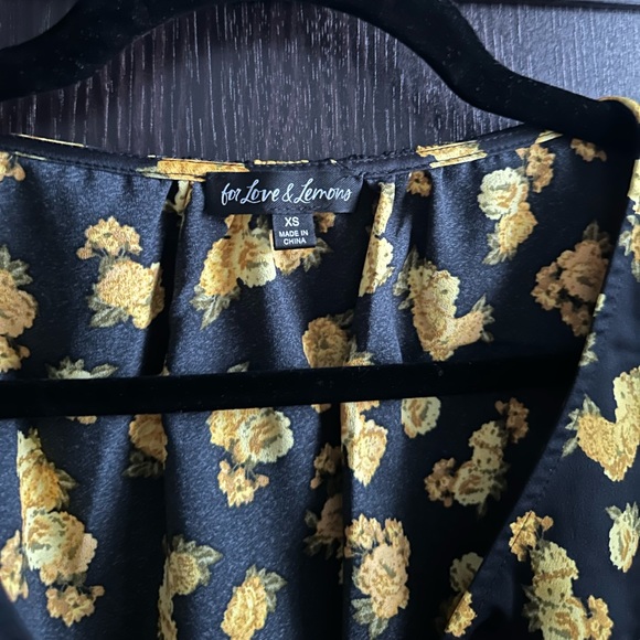 For Love and Lemons Elisa Floral Print Top Blouse - Picture 5 of 15